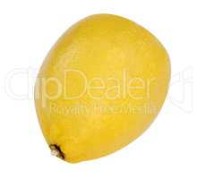 yellow raw lemon isolated