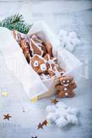 Christmas gingerbread with holiday decoration