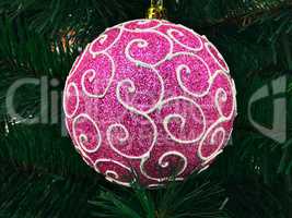 Christmas decorations large pink shiny balloon