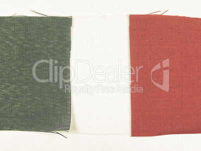 Vintage looking Flag of Italy