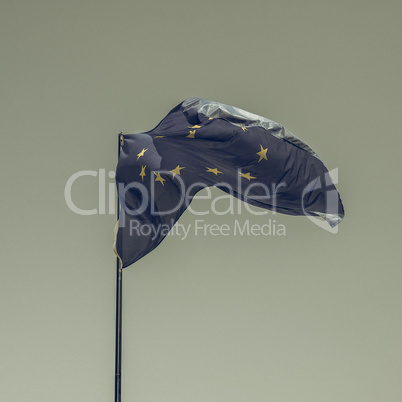 Vintage looking EU flag