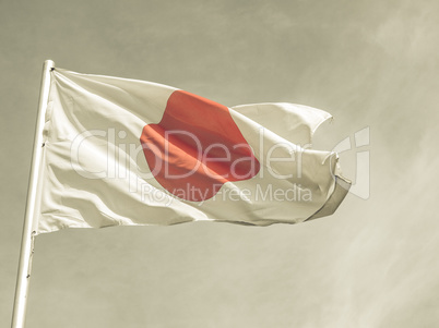 Vintage looking Flag of Japan