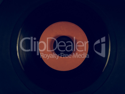 Vintage looking Vinyl on a phonograph rubber platter mat