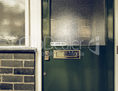 Vintage looking British door