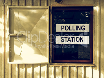 Vintage looking Polling station