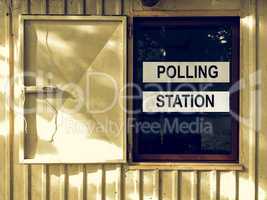 Vintage looking Polling station