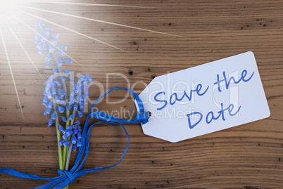 Sunny Srping Grape Hyacinth, Label, SaveThe Date