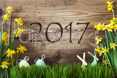 Easter Decoration, Gras, Text 2017