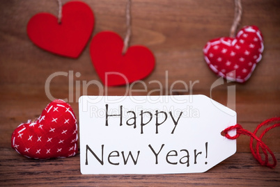Read Hearts, Label, Text Happy New Year