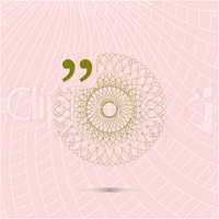 Quotation mark speech bubble. quote sign icon, abstract green circles