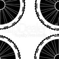 bike wheels background pattern. Pattern of bicycle wheels. bicycle wheels with tyre and spokes