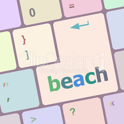 beach enter button on keyboard keys