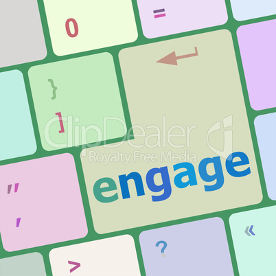engage button on computer pc keyboard key