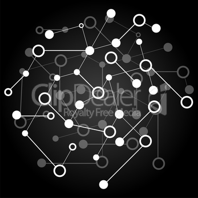 Social Network Graphic Concept. Molecule And Communication Background. Graphic Design Useful For Your Design