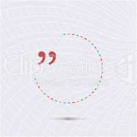 Quotation mark speech bubble and chat symbol