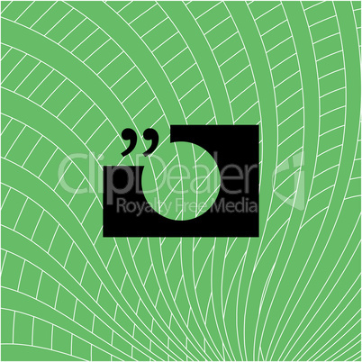 Quotation mark speech bubble. quote sign icon