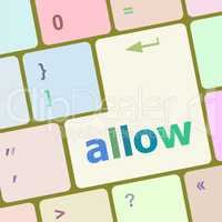 allow words concept with key on keyboard