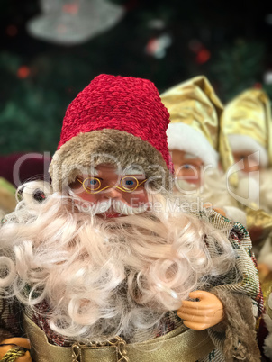 Smiling Santa Claus on a blurred background