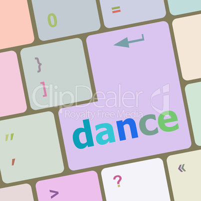 dance button on computer pc keyboard key