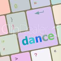 dance button on computer pc keyboard key