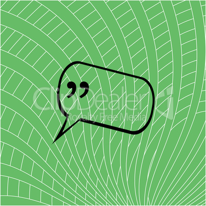 Quotation mark speech bubble. quote sign icon