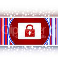 closed padlock icon web sign