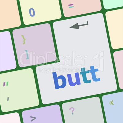 butt button on computer pc keyboard key