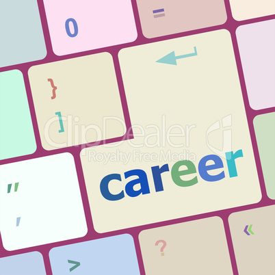 career button on the keyboard - business concept