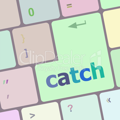 catch word on keyboard key, notebook computer button