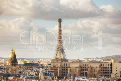 Aerial overview of Paris