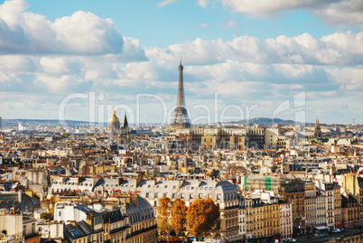 Aerial overview of Paris