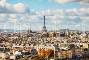 Aerial overview of Paris