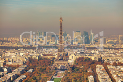 Aerial overview of Paris