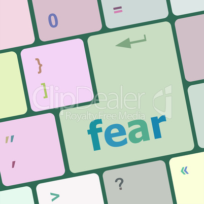 fear button on computer pc keyboard key
