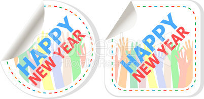 happy new year unique xmas design element. Great design element for congratulation cards, banners and flyers