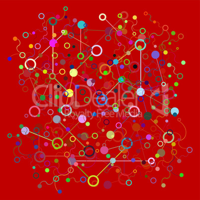 Abstract background with DNA strand, atom, molecule structure. genetic and chemical compounds