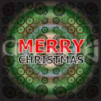 Merry Christmas message and abstract vintage grunge background.