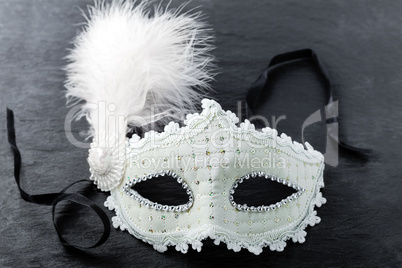 Carnival mask on black background