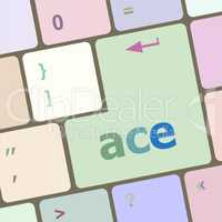 ace on computer keyboard key enter button