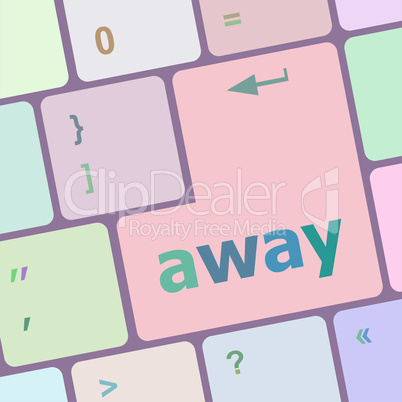 away word on keyboard key, notebook computer