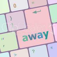 away word on keyboard key, notebook computer