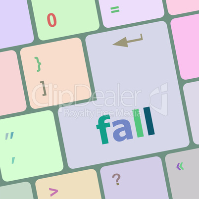 fall button on computer pc keyboard key