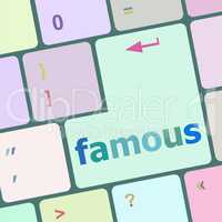famous button on computer pc keyboard key
