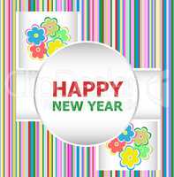 Happy New Year lettering Greeting Card