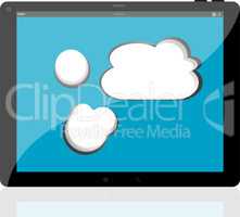 Cloud-computing connection on the digital tablet pc