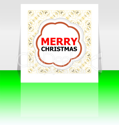 Merry Christmas greeting card - holidays lettering, Happy New Year design