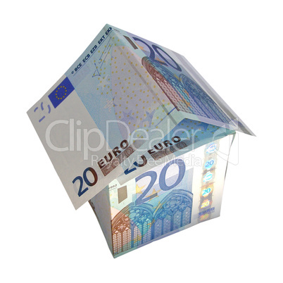 House of Money isolated over white