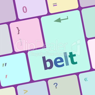 belt word on keyboard key, notebook computer button