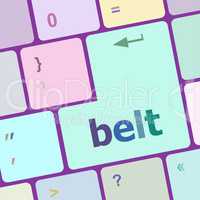 belt word on keyboard key, notebook computer button