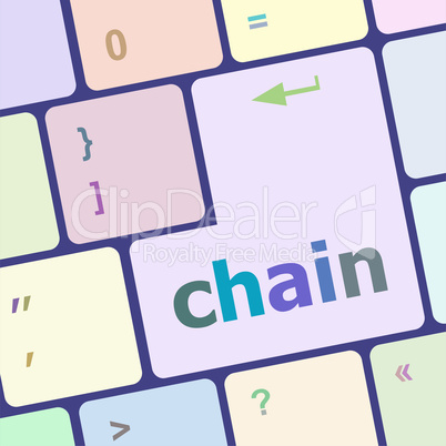 chain button on computer pc keyboard key
